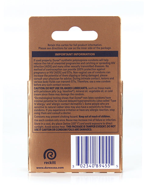 Durex RealFeel Polyisoprene Non-Latex Condoms Pack of 3