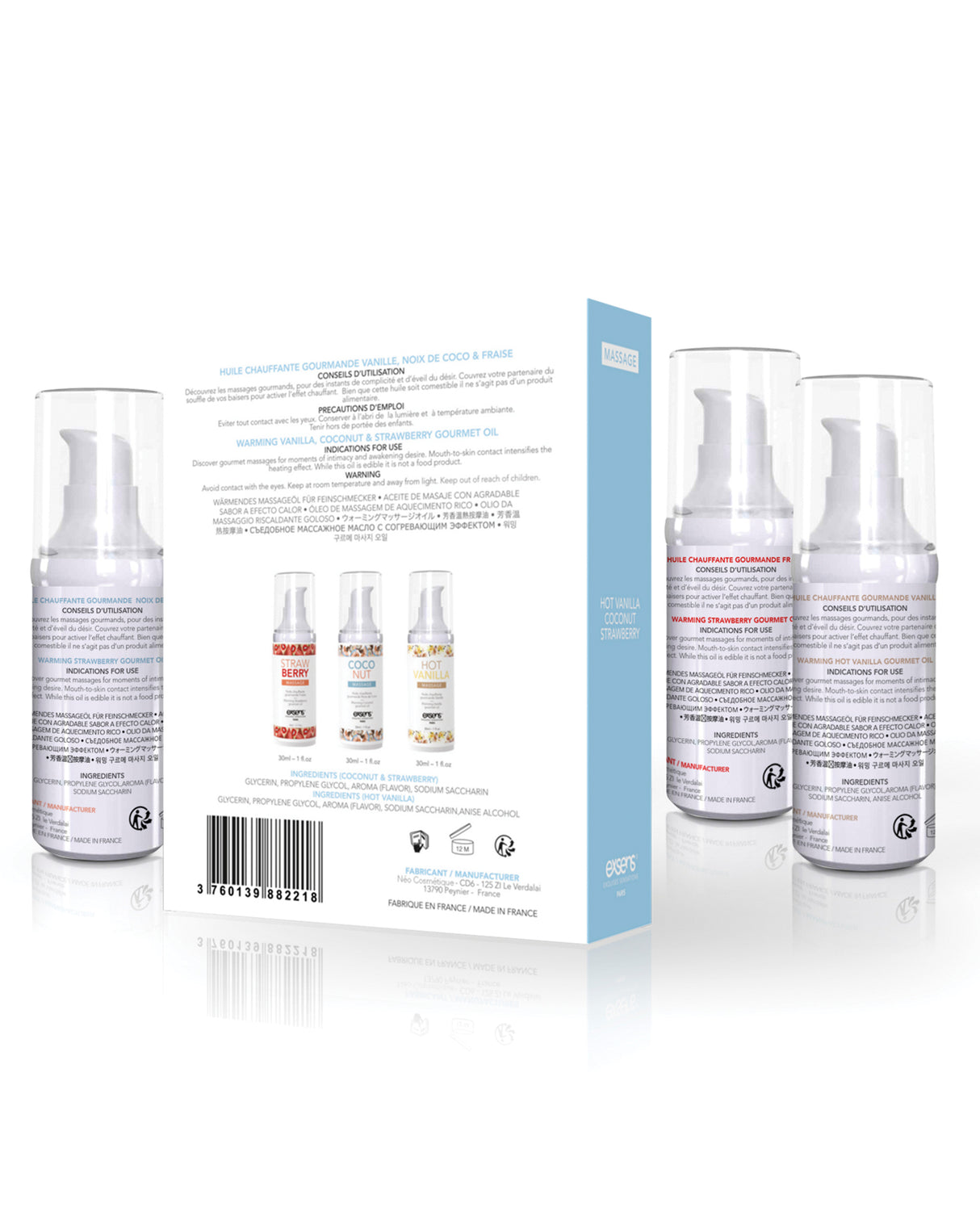 EXSENS of Paris Let's Travel Massage Oil Set by Exsens