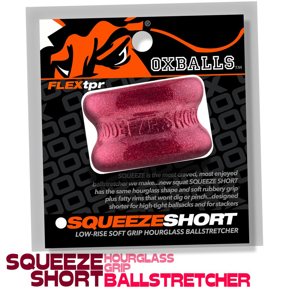 OXBALLS Squeeze Short Ballstretcher — Cherry Lips, 1.25 in - OX8560