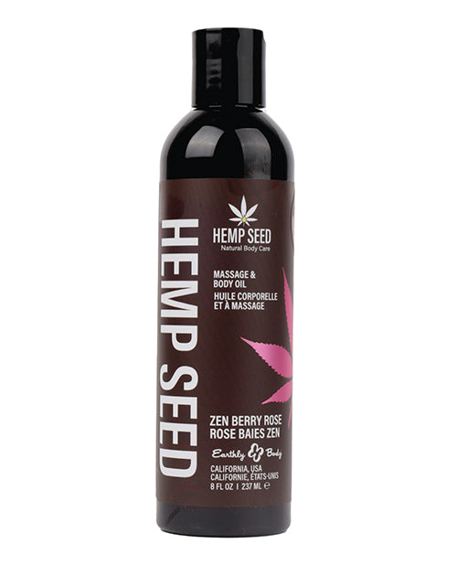 Earthly Body Massage & Body Oil - 8 oz Zen Berry Rose by Earthly Body