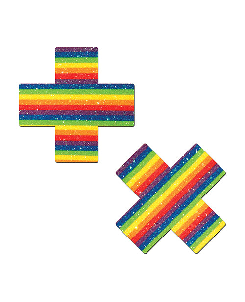 Pastease Glitter Plus Pasties — Rainbow O/S