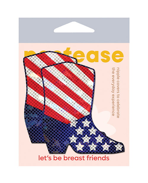 Pastease Premium Sparkling Stars & Strips USA Cowboy Boot - Red/White/Blue O/S by Pastease