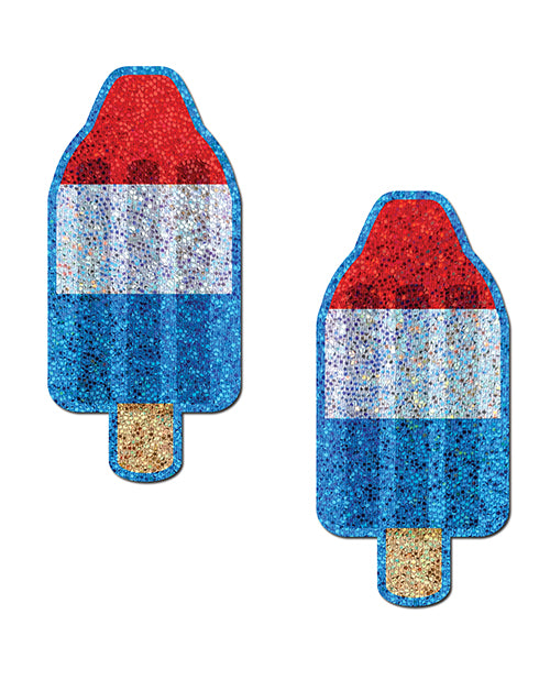 Pastease Premium American Pop Nipple Pasties — Red/White/Blue, One Size