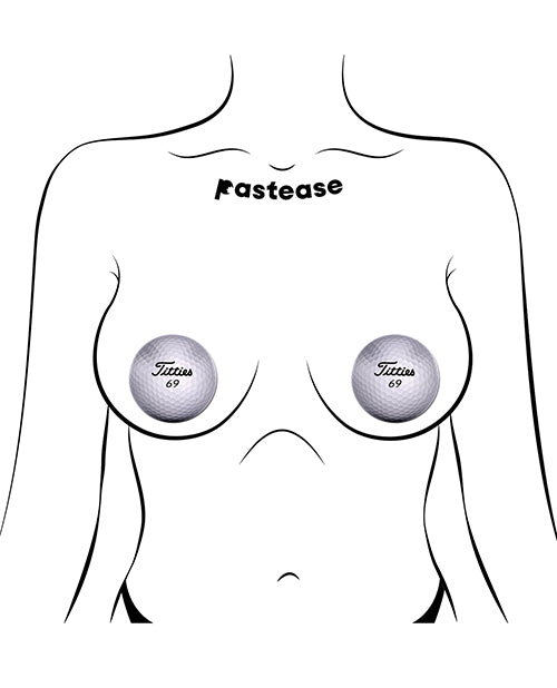 Pastease Titties Golf Ball - Black/White O/S by Pastease
