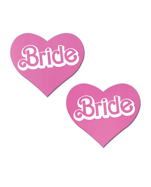 Pastease Bride Heart Nipple Covers — Pink, One Size