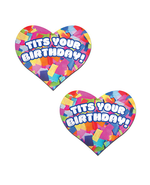 Pastease Tits Your Birthday! Heart - Multi-Color O/S by Pastease