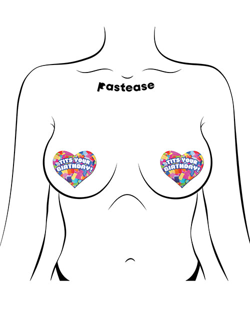 Pastease Tits Your Birthday! Heart - Multi-Color O/S by Pastease