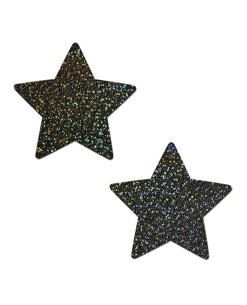 Pastease Premium Glitter Star - Black O/S by Pastease