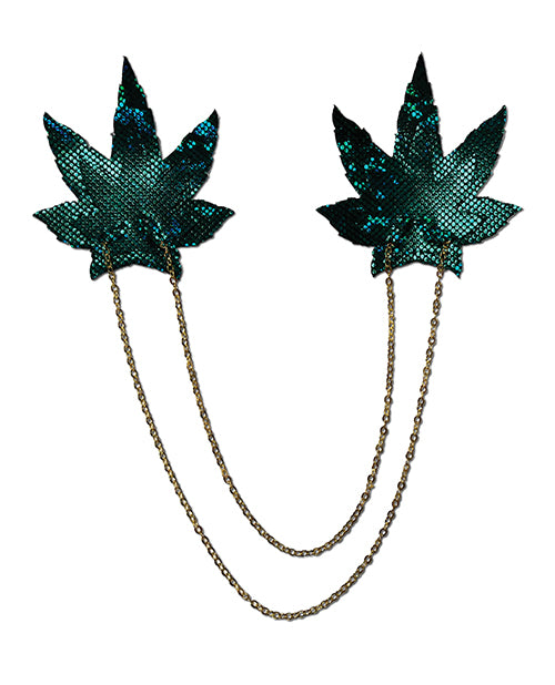 Pastease Chains Disco Weed Leaf - Green O/S by Pastease