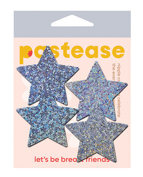 Pastease Petites Glitter Star - Silver O/S Pack of 2 Pair by Pastease