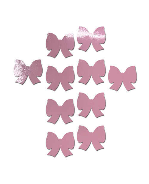 Pastease Mini Faux Patent-Leather Bows — Baby Pink Pack of 8