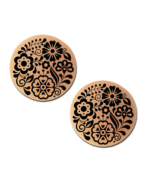 Pastease HALOS Silicone Floral Nipple Covers w/Travel Box - Bloom D+ Cup 10 or More Uses by Pastease