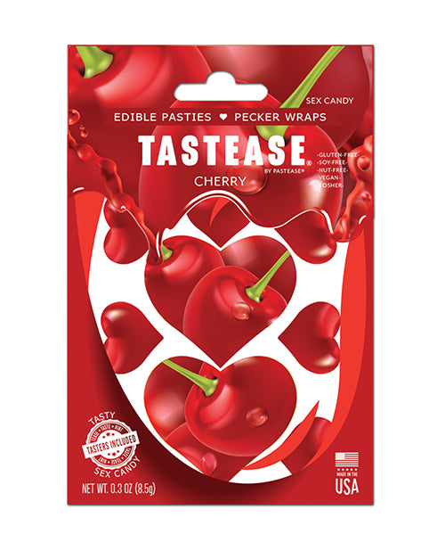 Pastease Tastease Edible Pasties & Pecker Wraps - Cherry O/S by Pastease