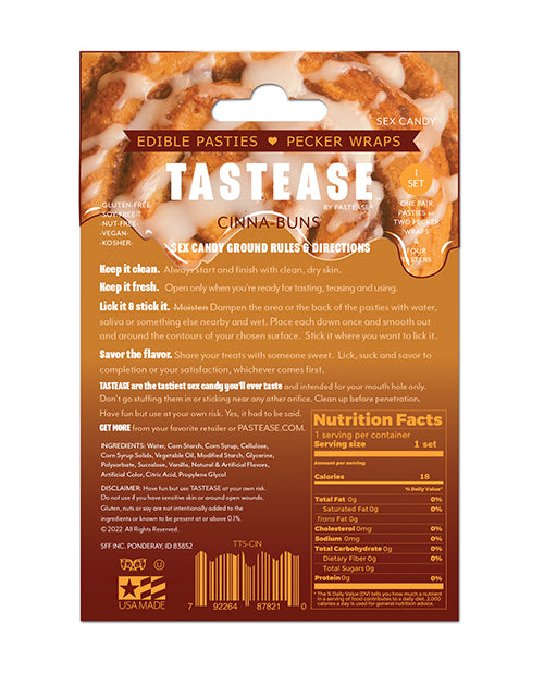 Pastease Tastease Edible Pasties & Pecker Wraps - Cinna-Buns O/S by Pastease