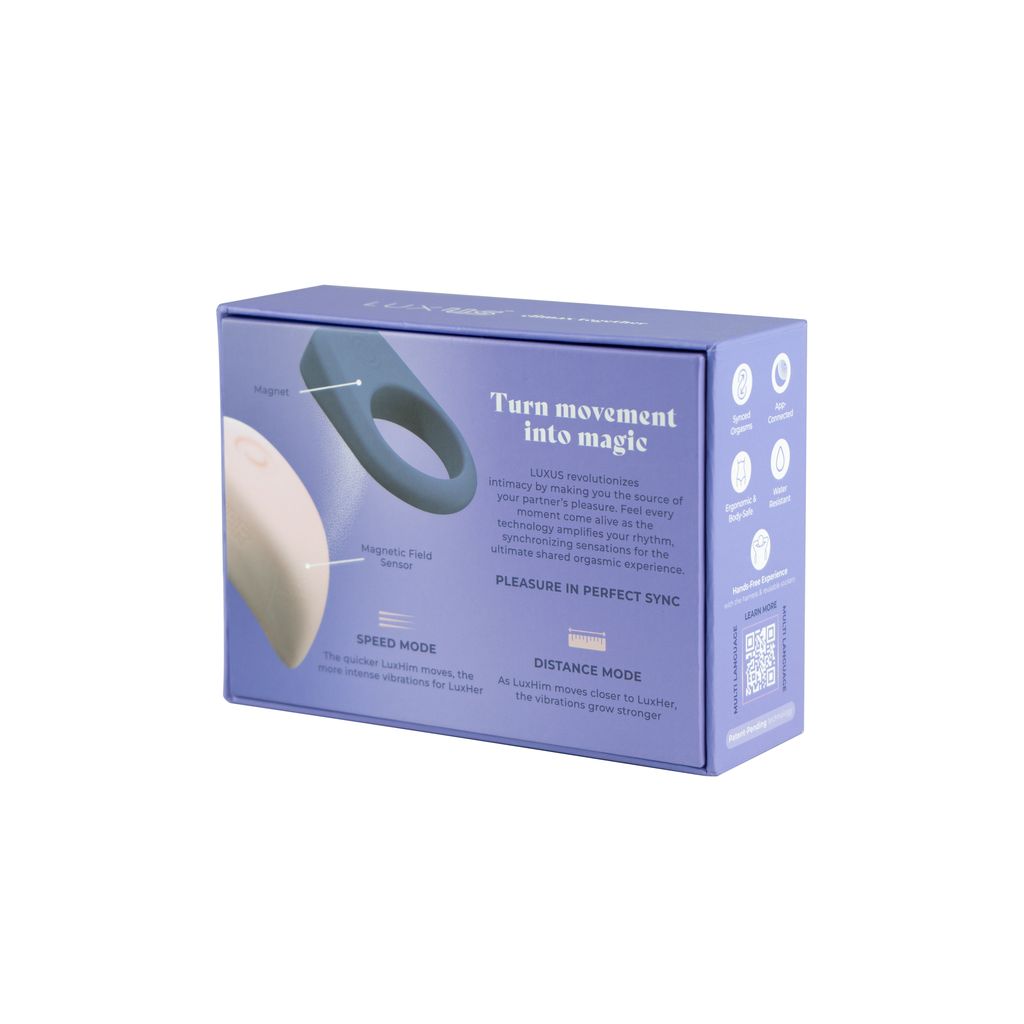 LUXUS Couples Vibrator Set — Clitoral Vibrator (Pink) & Magnetic Ring (Purple) - KR6591