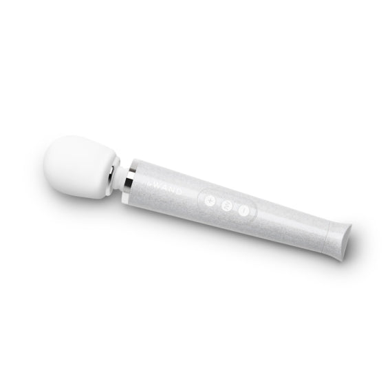 LE Wand All That Glimmers Petite Wand Vibrator — White Special Edition - LW0281