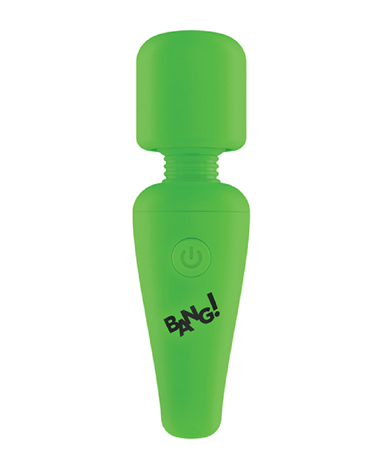 XR Brands Glow-in-the-Dark Mini Wand Vibrator — Green, 4.3 in - BNG-AH462