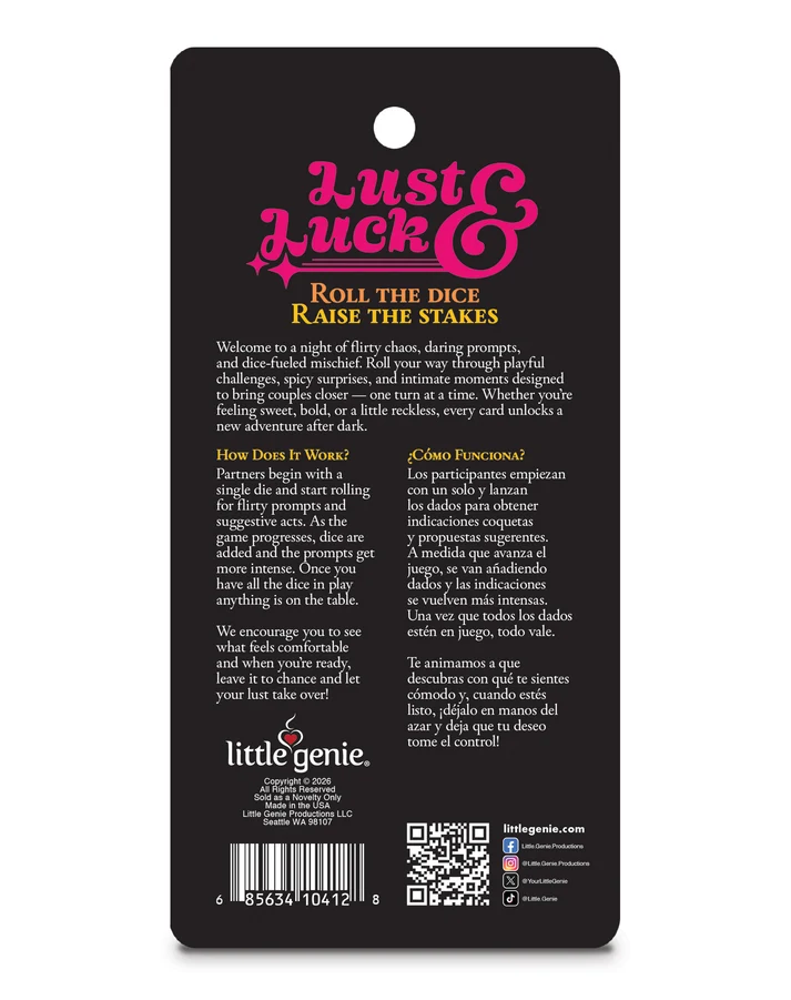 Little Genie Lust & Luck Dice & Card Game for Couples - LG-BG.138