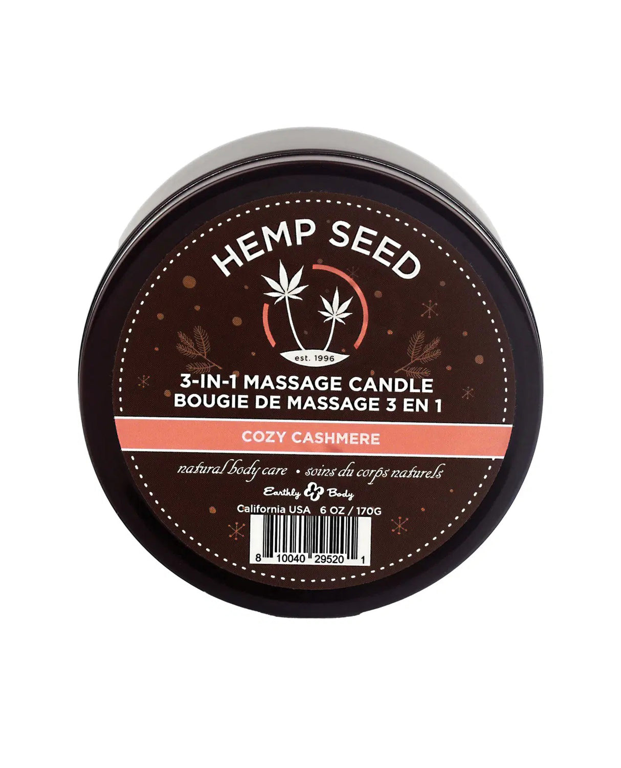 Earthly Body Cozy Cashmere 3-in-1 Massage Candle — 6 oz - EB-HSCH022A