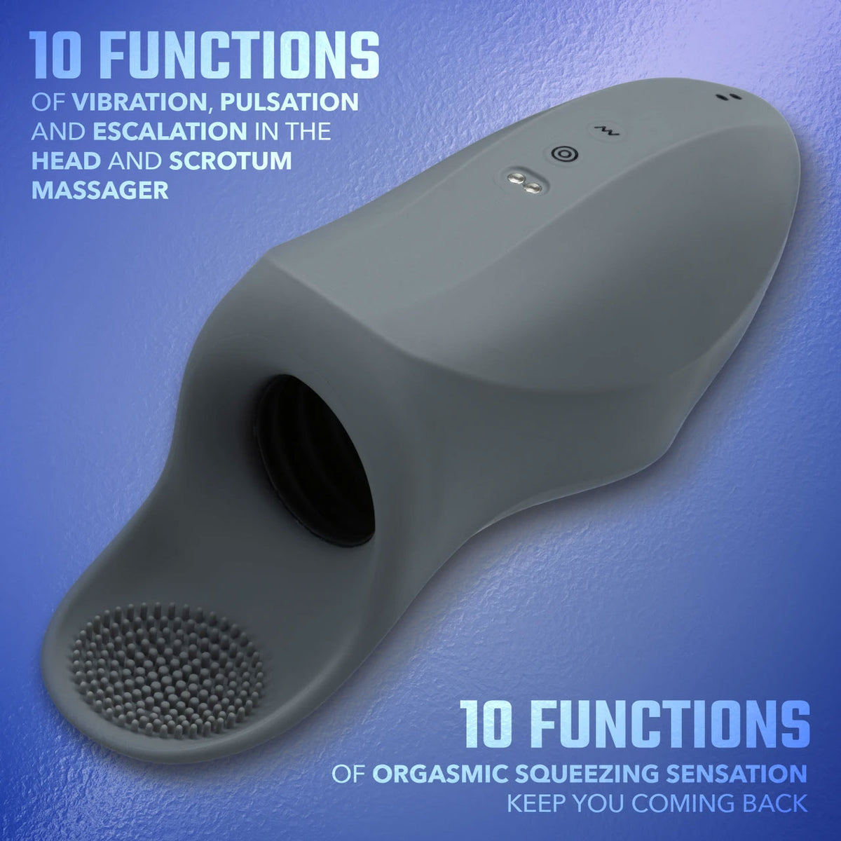 CalExotics Milk Master Rechargeable Squeeze & Please Masturbator — Grey - SE5550203