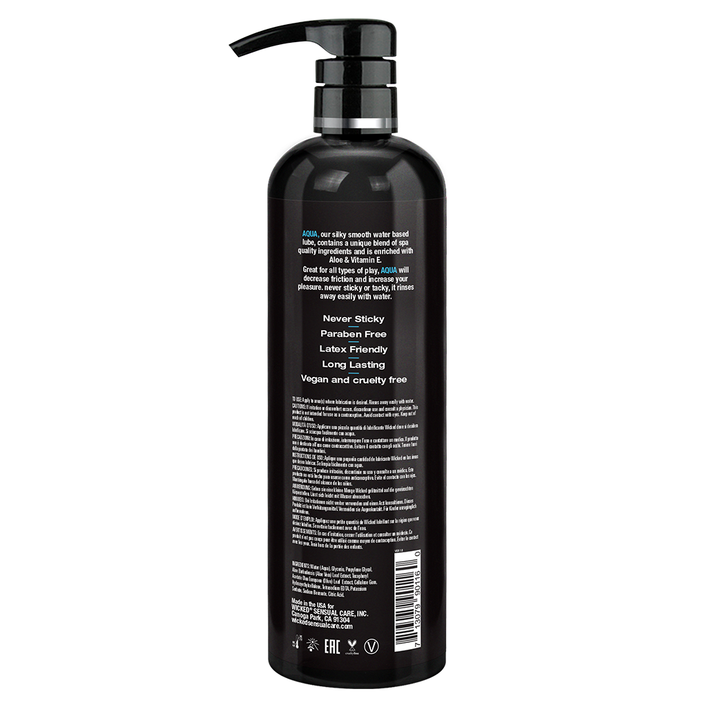 Wicked Aqua Water-Based Personal Lubricant — 16 oz - WS-90116