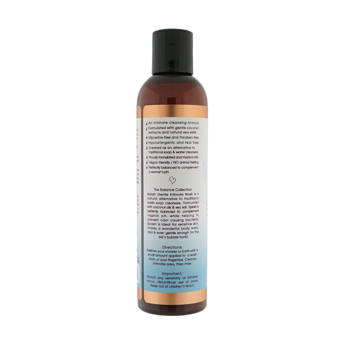 Sliquid Balance Splash Unscented Intimate Wash 8.5oz - SLIQ024