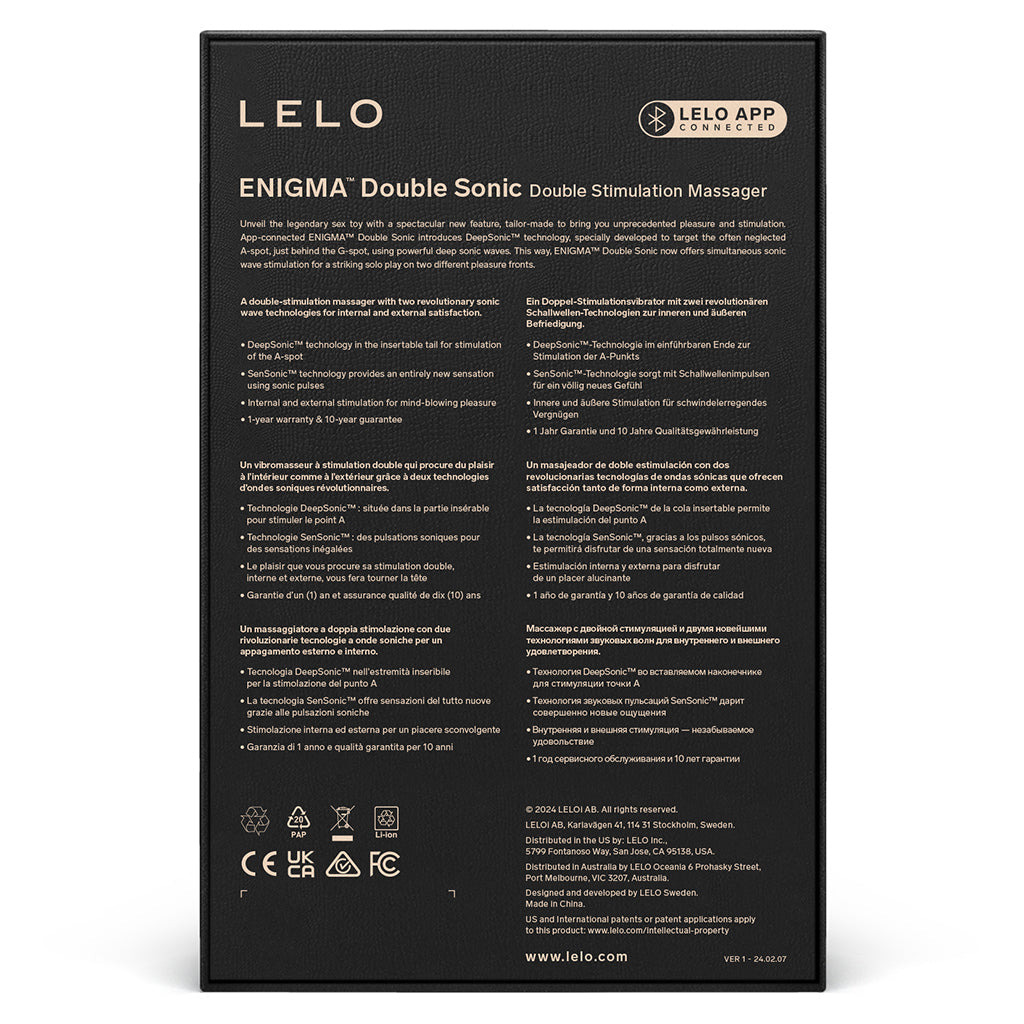 Lelo Enigma Double Sonic Massager — Purple - LO9479