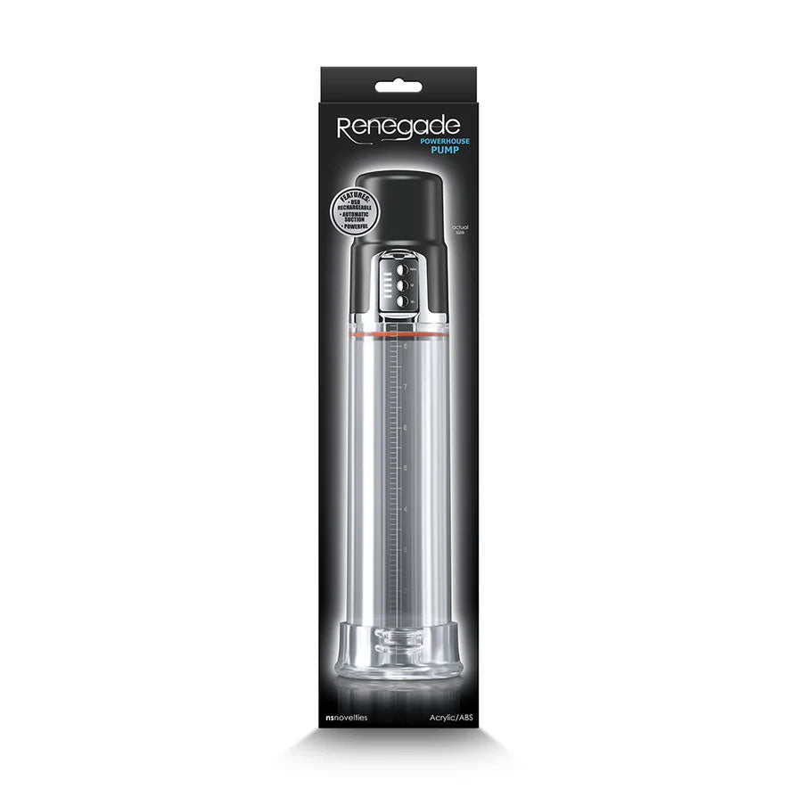 nsnovelties Renegade Power House Pump, USB Rechargeable — Black - NSN1124-13