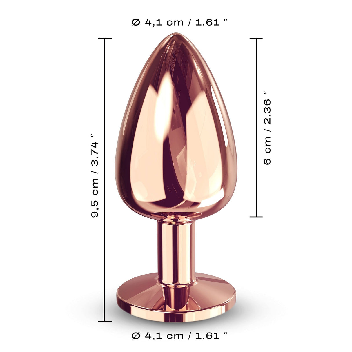 Dorcel Diamond Anal Plug — Rose Gold (Large) - DL2622