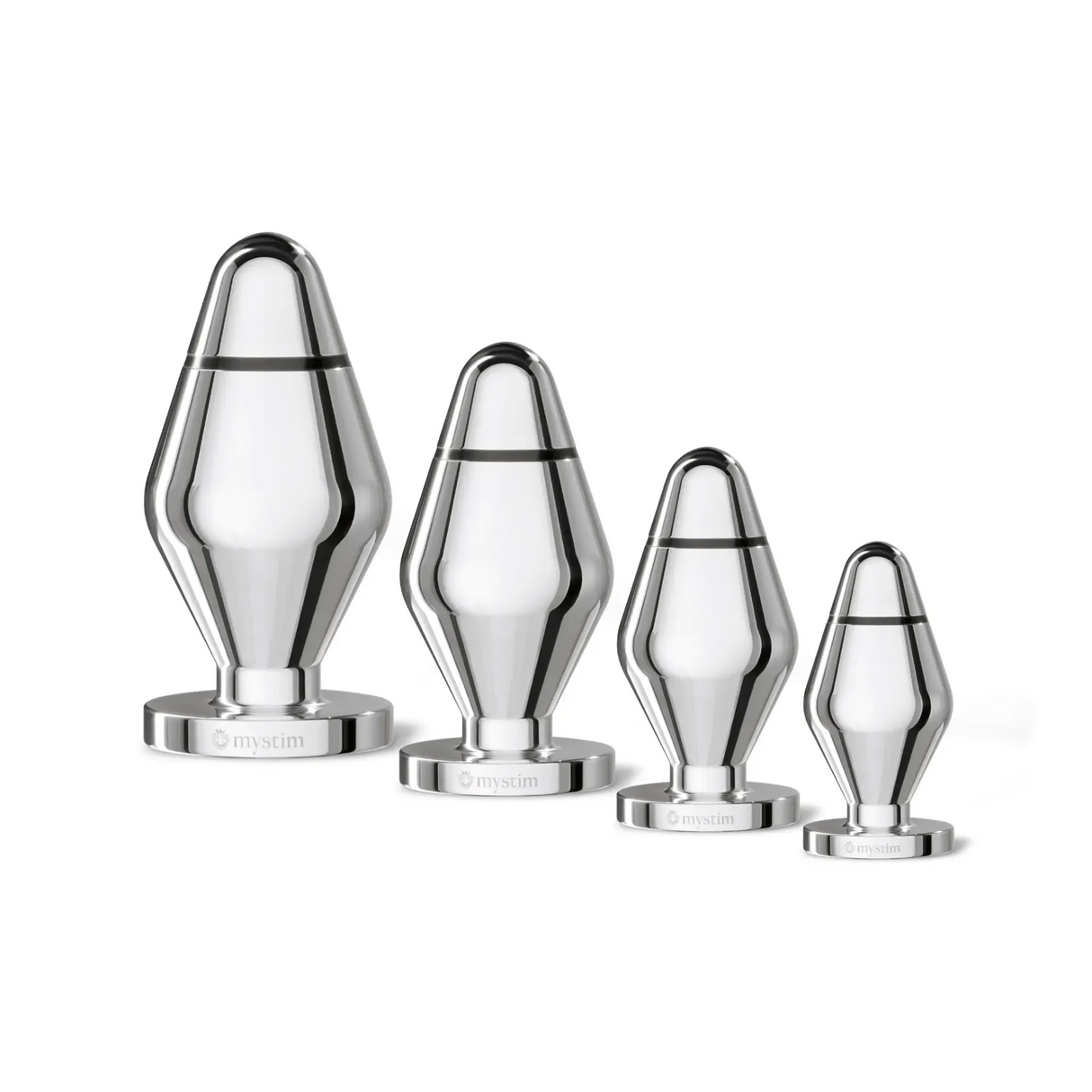 Mystim E‑Stim Butt Plug L — Polished Medical Aluminium - MY2101