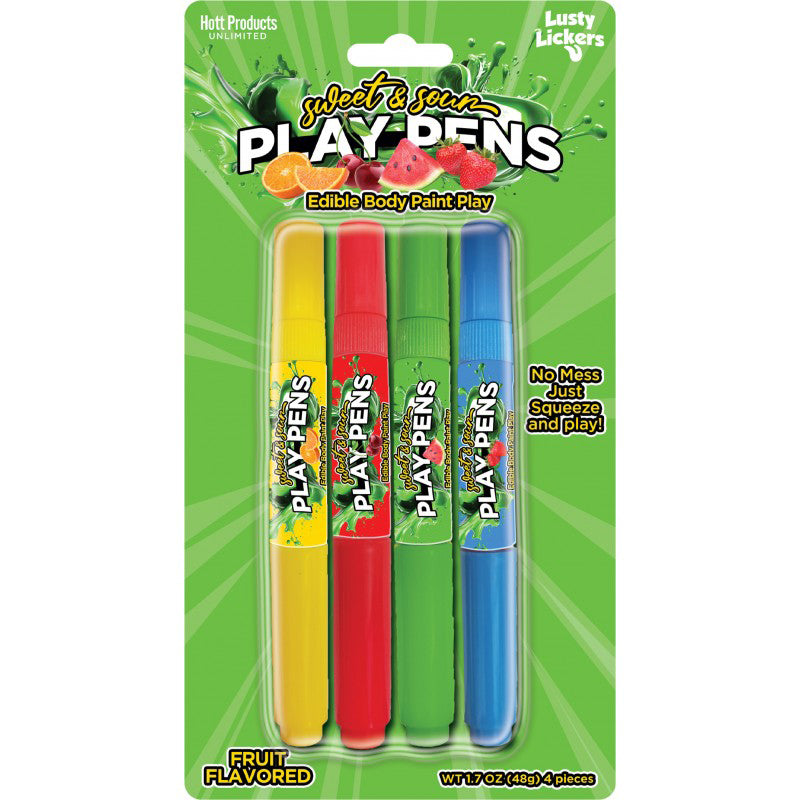 Hott Products Sweet and Sour Play Pens — 4 Pack (1.7 oz, Assorted Flavors) - HTP3581