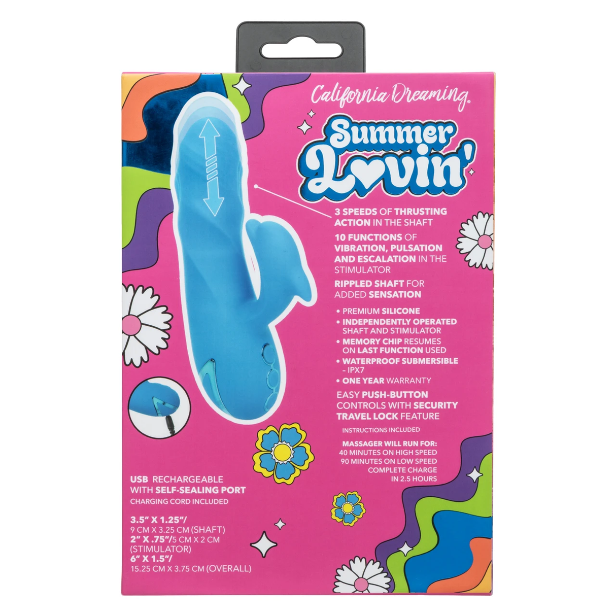 CalExotics Frisco Fantasy Thrusting Dual Stimulator, Blue - SE4348073