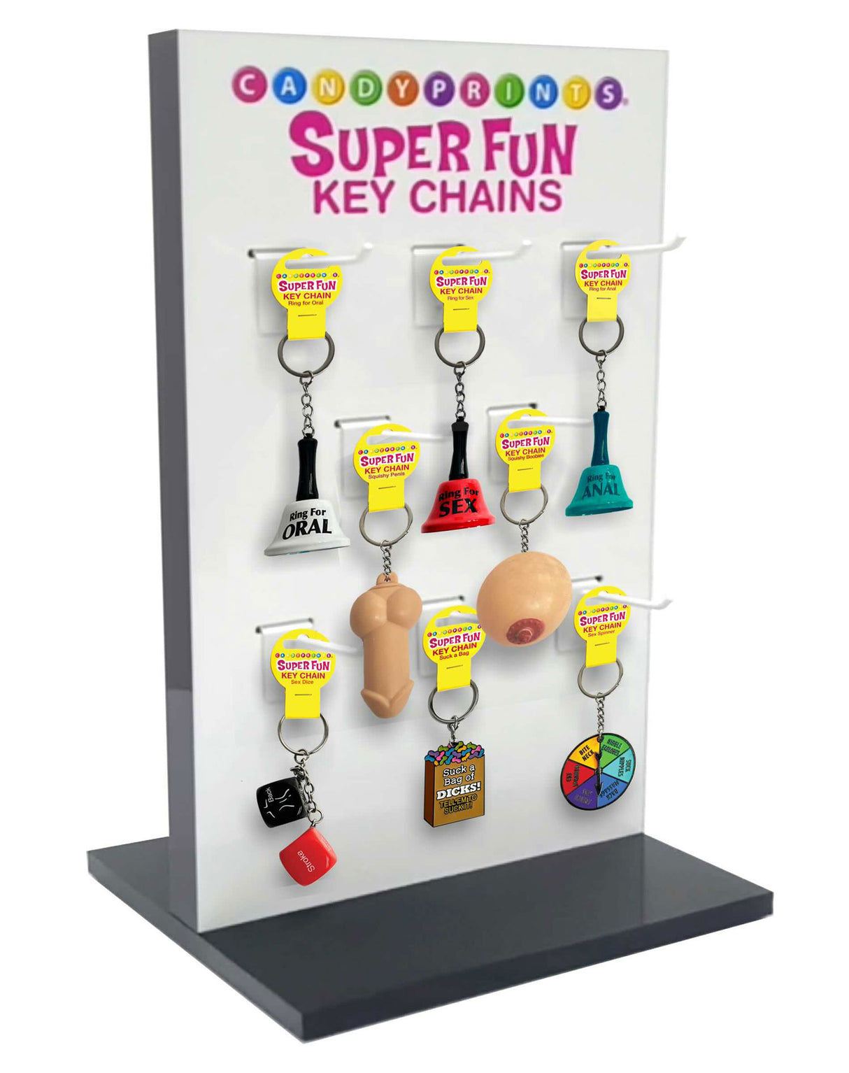 Little Genie Super Fun Retail Spinner — Assorted Adult Keychains & Games - LG-D001