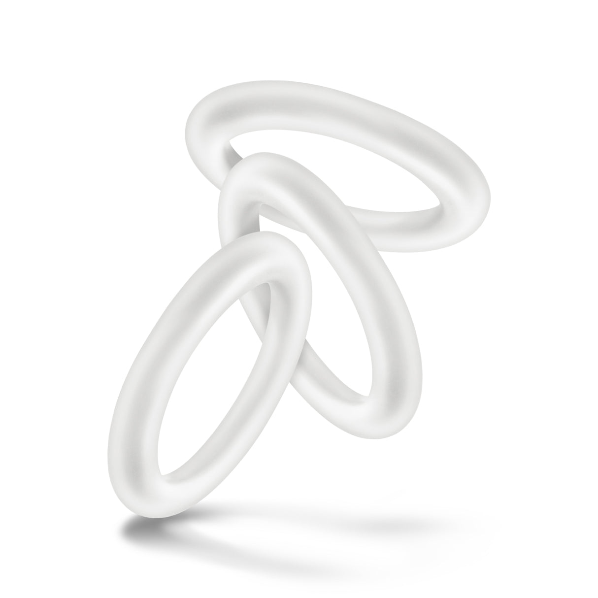 Blush Performance Pure Silicone Cock Rings — 3-Pack, Small, White - BL-70819