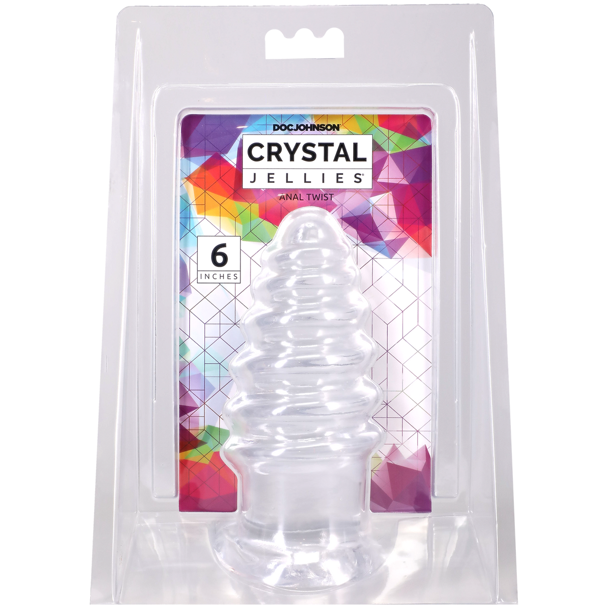 Doc Johnson Crystal Jellies Anal Twist — 6 Inch Clear - DJ0289-11-CD