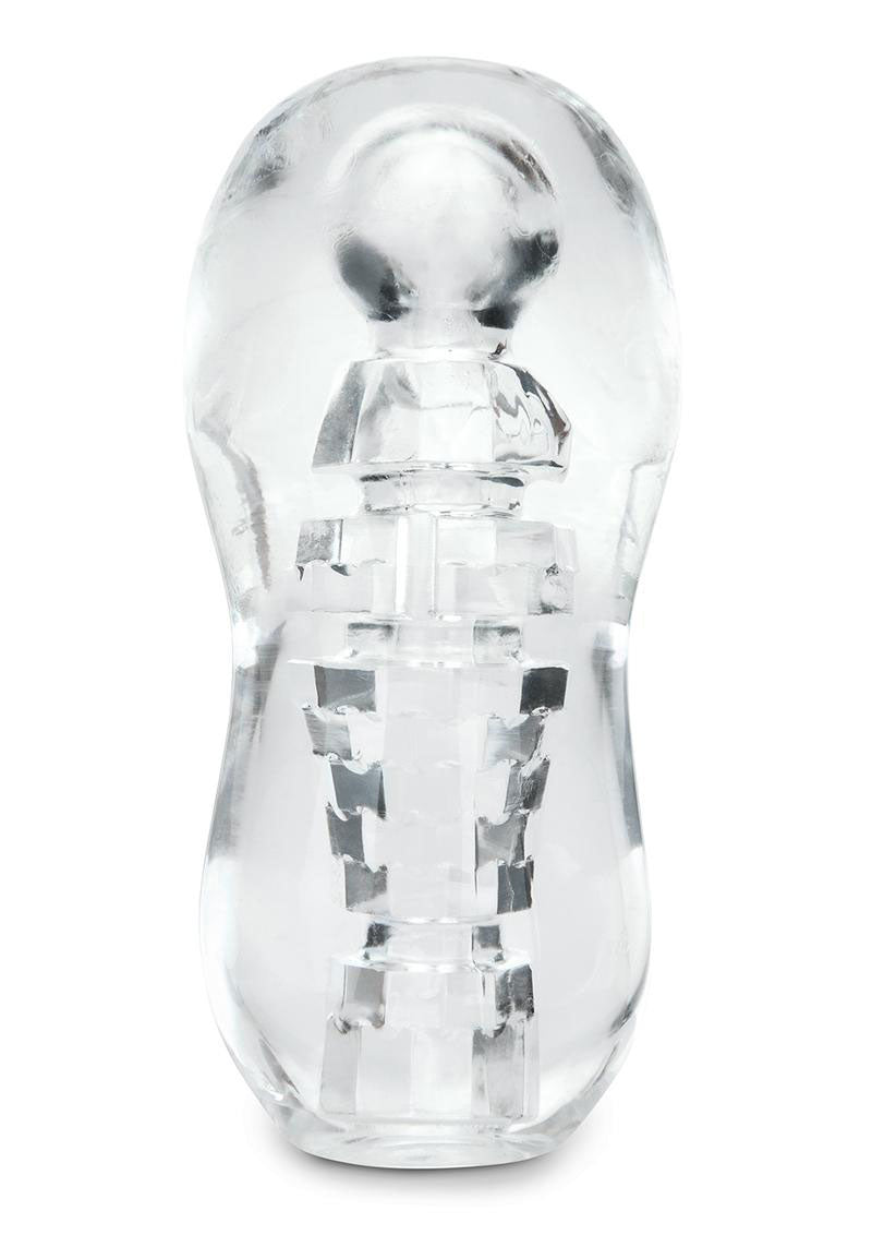 XGEN Zolo Gripz Spinner Clear Squeezable Stroker - X-ZO6041