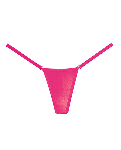 Adore Between the Cheats Wetlook Panty Hot Pink O/S by Adore
