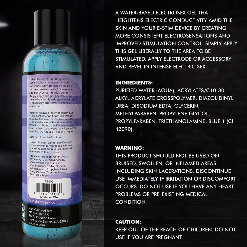 Zeus Incite Electrosex Gel - 8.5 oz - image 6