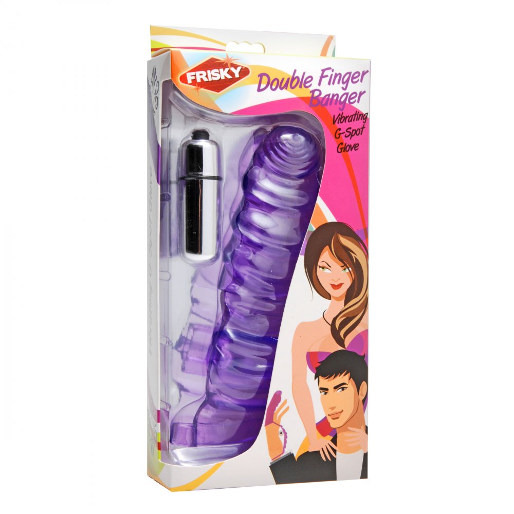 Double Finger Banger Vibrating G-Spot Glove - image 3