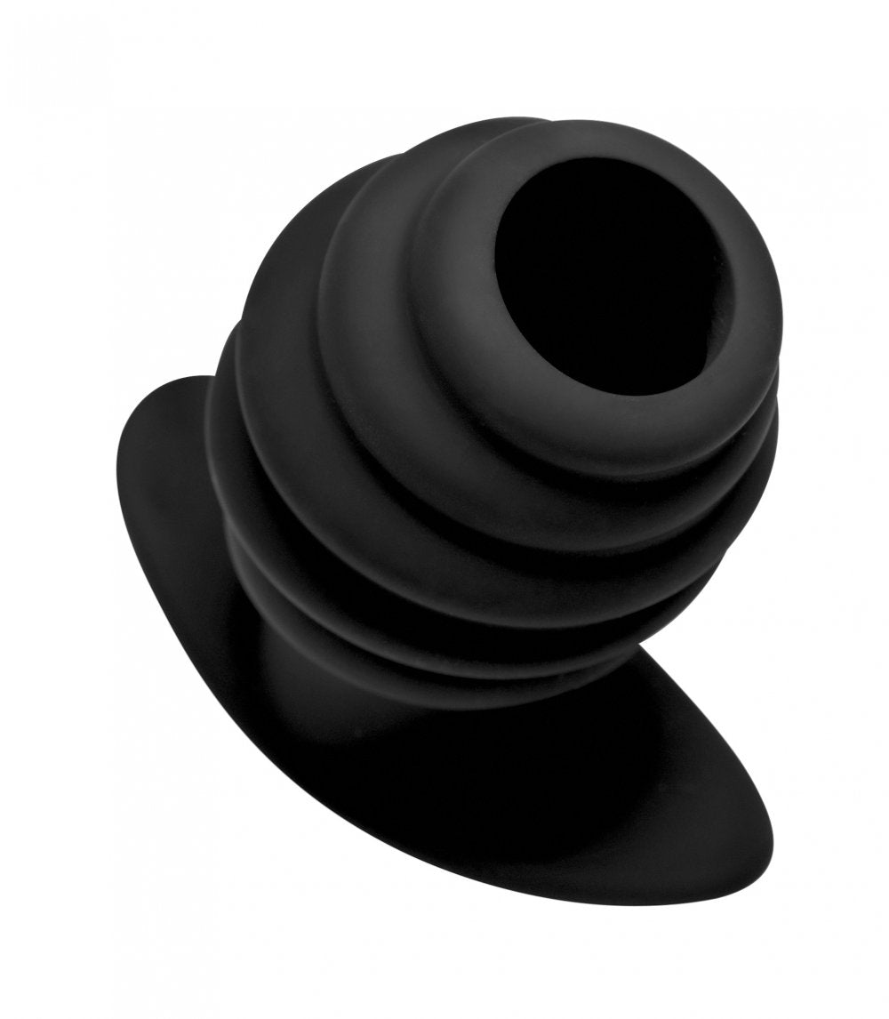 Hive Ass Tunnel Silicone Ribbed Hollow Anal Plug - Large - image 2