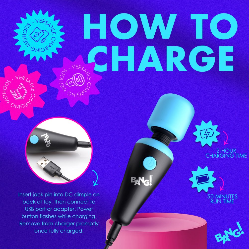 10X Ultra Powerful Silicone Mini Wand - Blue - image 7