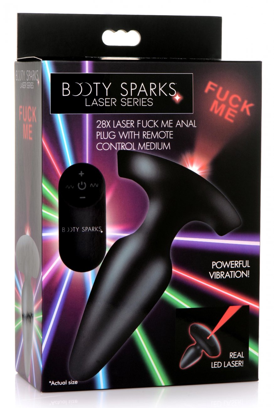 28X Laser Fuck Me Silicone Anal Plug with Remote Control - Medium - image 5