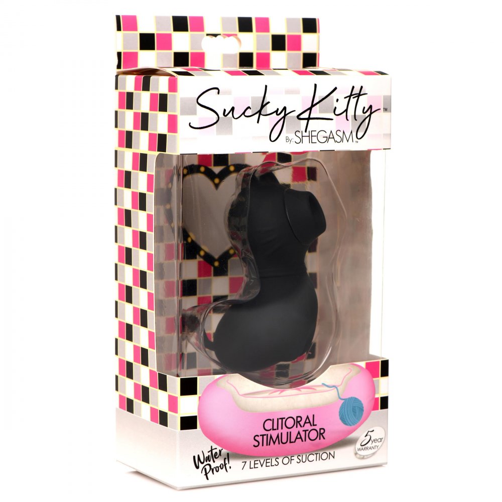 Sucky Kitty Silicone Clitoral Stimulator - Black - image 4