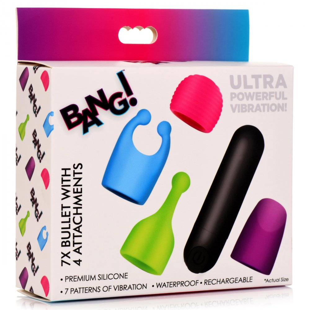 7X Rechargeable Bullet with 4 Attachments - image 7
