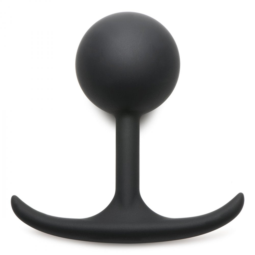 Premium Silicone Round Weighted Anal Plug - Large - image 2