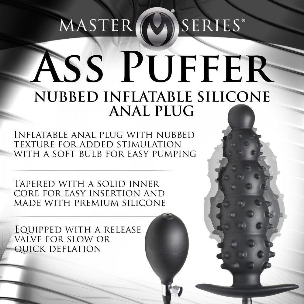 Ass Puffer Nubbed Inflatable Silicone Anal Plug - image 2