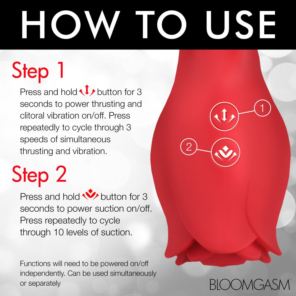 Blooming Bunny Sucking and Thrusting Silicone Rabbit Vibrator - image 6