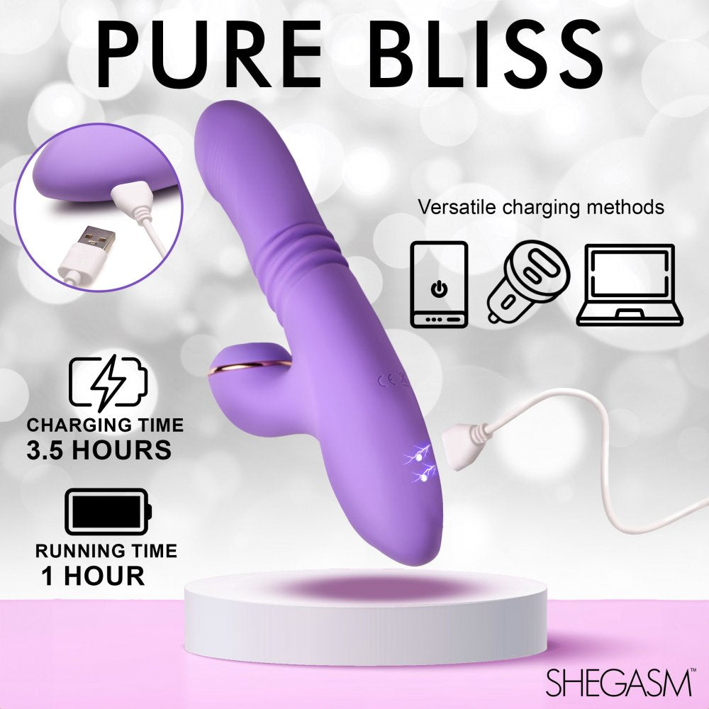 Pro-Thrust Max 14X Thrusting and Pulsing Silicone Rabbit - image 5