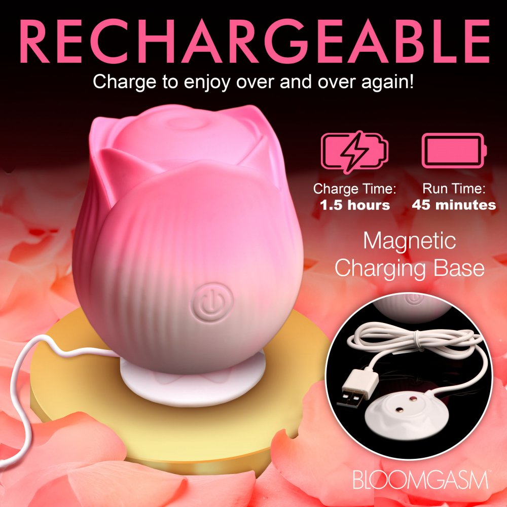 Pulsing Petals Throbbing Rose Clit Stimulator - Pink - image 8