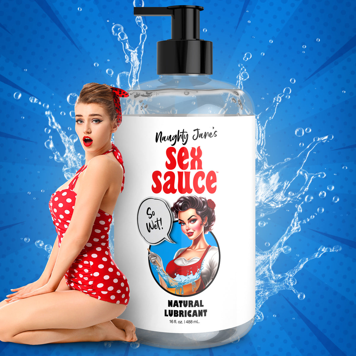Naughty Jane's Sex Sauce Natural Lubricant, 16 fl oz - NJ-AH396-16OZ